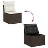 vidaXL Ensemble de canap&eacute; de jardin 6 pcs Marron Poly rotin