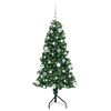 vidaXL Arbre de No&euml;l artificiel d'angle Vert 150 cm PVC et m&eacute;tal