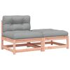 vidaXL Canap&eacute; de jardin sans accoudoirs avec coussins et repose-pieds