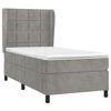 vidaXL Sommier &agrave; lattes de lit et matelas Gris clair 90x190 cm Velours