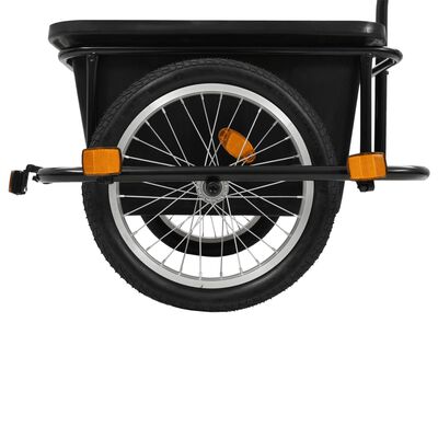 vidaXL Remorque pour bicyclette 50 L Noir