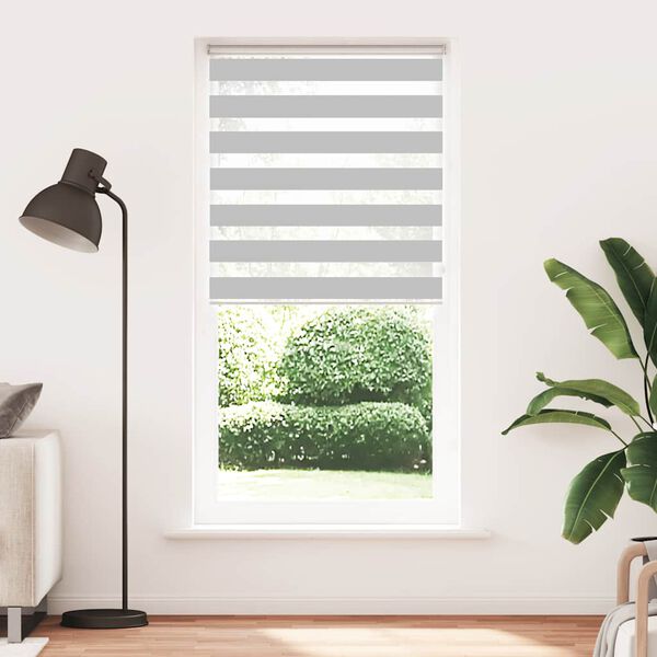 vidaXL Store z&egrave;bre gris clair largeur du tissu 105,9 cm polyester