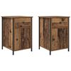 vidaXL Cabinet de chevet 2 pc Bois ancien 40 x 42 x 60 cm