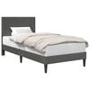 vidaXL Cadre de lit Gris fonc&eacute; 80 x 200 cm Tissu en velours c&ocirc;tel&eacute;