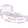 vidaXL Cadre de lit avec t&ecirc;te de lit Marron 75 x 190 cm Pin massif