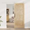 vidaXL Porte coulissante ORKDAL Marron 83 x 202 cm Pin massif