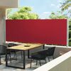 vidaXL Auvent lat&eacute;ral r&eacute;tractable de patio 600x160 cm rouge