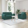 vidaXL Canap&eacute; 140cm 2 pcs Vert fonc&eacute; M&eacute;tал