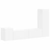 vidaXL Ensemble meuble TV 4 pcs Blanc Bois d'ing&eacute;nierie
