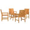 vidaXL Ensemble de salon de jardin 5 pcs Marron Bois d'Acacia Massif