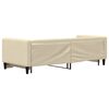 vidaXL Lit de jour avec gigogne sans matelas cr&egrave;me 80x200 cm