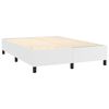 vidaXL Sommier &agrave; lattes de lit matelas LED Blanc 140x190 cm Similicuir