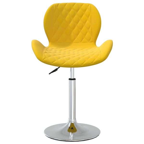 vidaXL Tabouret de bar Jaune moutarde Velours