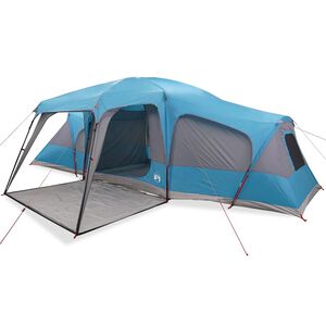 vidaXL Tente familiale avec d&ocirc;me de porche 9personnes bleu imperm&eacute;able