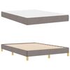 vidaXL Lit &agrave; ressorts avec matelas Taupe 140 x 190 cm tissu
