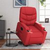 vidaXL Fauteuil inclinable &eacute;lectrique rouge similicuir