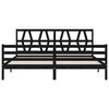 vidaXL Cadre de lit sans matelas noir 200x200 cm bois massif