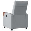 vidaXL Fauteuil inclinable &eacute;lectrique Gris clair Tissu