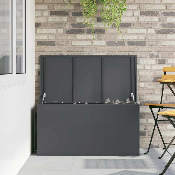 vidaXL Bo&icirc;te de Rangement Ext&eacute;rieure Anthracite 100 x 50,5 x 50 cm