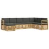 vidaXL Ensemble de canap&eacute;s d'ext&eacute;rieur 8 pcs Blanc et anthracite
