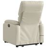 vidaXL Fauteuil inclinable de massage Cr&egrave;me Similicuir