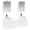vidaXL Ensemble d'armoire de salle de bain 5 pcs Blanc