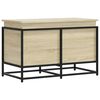 vidaXL Bo&icirc;te de rangement avec couvercle ch&ecirc;ne sonoma bois ing&eacute;nierie