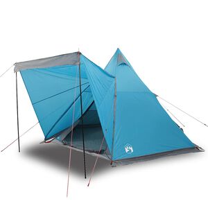 vidaXL Tente familiale tipi 6 personnes bleu imperm&eacute;able