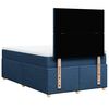 vidaXL Sommier &agrave; lattes de lit avec matelas bleu 120x190 cm tissu
