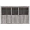 vidaXL Buffet avec lumi&egrave;res LED sonoma gris 162x37x100 cm