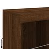 vidaXL Buffet avec lumi&egrave;res LED ch&ecirc;ne marron 202x37x100 cm