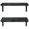 vidaXL &Eacute;tag&egrave;res murales 2 pcs 50x23,5 cm noir acier inoxydable