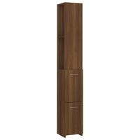 vidaXL Armoire de bain chêne marron 25x26,5x170 cm bois d'ingénierie