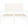 vidaXL Lit pour personne &acirc;g&eacute;e sans matelas blanc 120x200cm bois massif