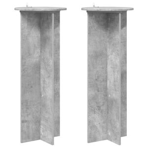 vidaXL Support de Plante 2 pcs Gris b&eacute;ton &Oslash;40 x 100 cm