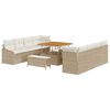 vidaXL Ensemble de canap&eacute; de jardin avec coussin 11 pcs Beige et cr&egrave;me