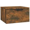 vidaXL Table de chevet murale Ch&ecirc;ne fum&eacute; 34x30x20 cm