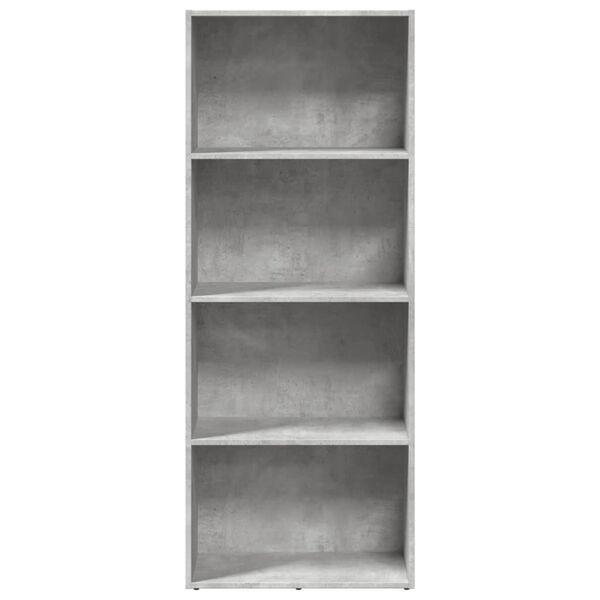 vidaXL Bibliothèque gris béton 60x30x152 cm bois d'ingénierie