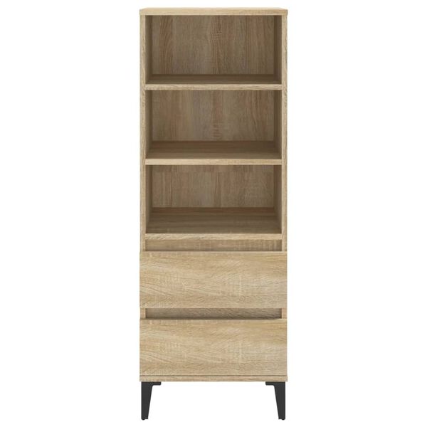 vidaXL Buffet haut Ch&ecirc;ne sonoma 40x36x110 cm Bois d'ing&eacute;nierie