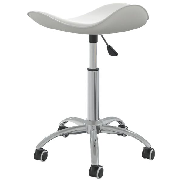 vidaXL Tabouret de salon et spa Blanc Similicuir