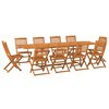 vidaXL Ensemble &agrave; manger de jardin 11 pcs 280x90x75 cm bois d'acacia