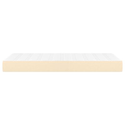 vidaXL Matelas de lit à ressorts ensachés Crème 100x200x20 cm Tissu