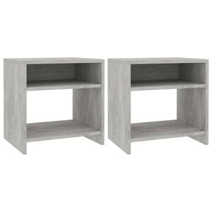 vidaXL Tables de chevet 2 pcs Gris b&eacute;ton 40x30x40 cm Bois d'ing&eacute;nierie