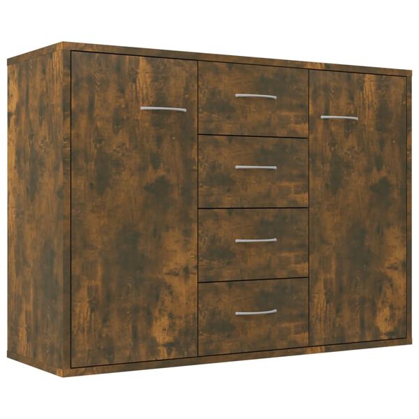 vidaXL Buffet Ch&ecirc;ne fum&eacute; 88x30x65 cm Bois d'ing&eacute;nierie