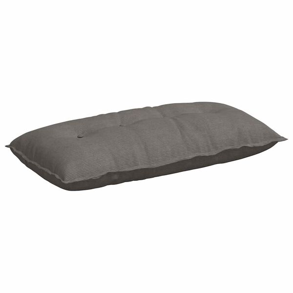vidaXL Coussin de Dos Gris clair 100 x 50 cm Tissu en velours c&ocirc;tel&eacute;