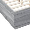 vidaXL Cadre de lit sans matelas sonoma gris 135x190 cm