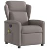 vidaXL Fauteuil de massage inclinable &eacute;lectrique Taupe Tissu