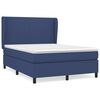 vidaXL Sommier &agrave; lattes de lit avec matelas Bleu 140x200 cm Tissu