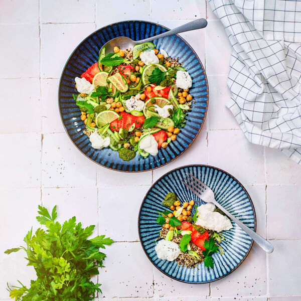 Cosy & Trendy Assiette &agrave; dessert motif de rayures Atlantis 6 pcs bleu