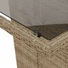 vidaXL Ensemble de salle &agrave; manger pour jardin 9 pcs Beige polyrotin